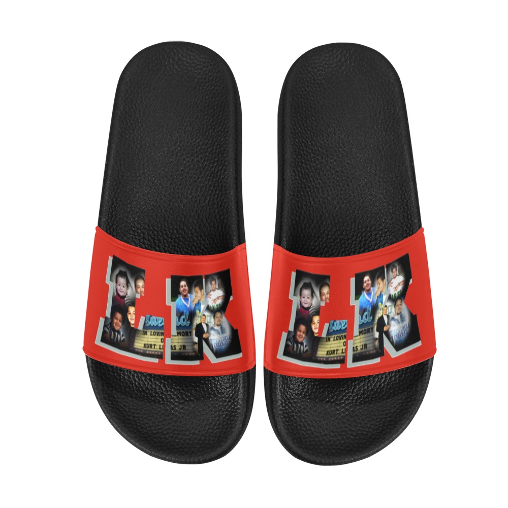 Red LK Men's Slide Sandals (Model 057)