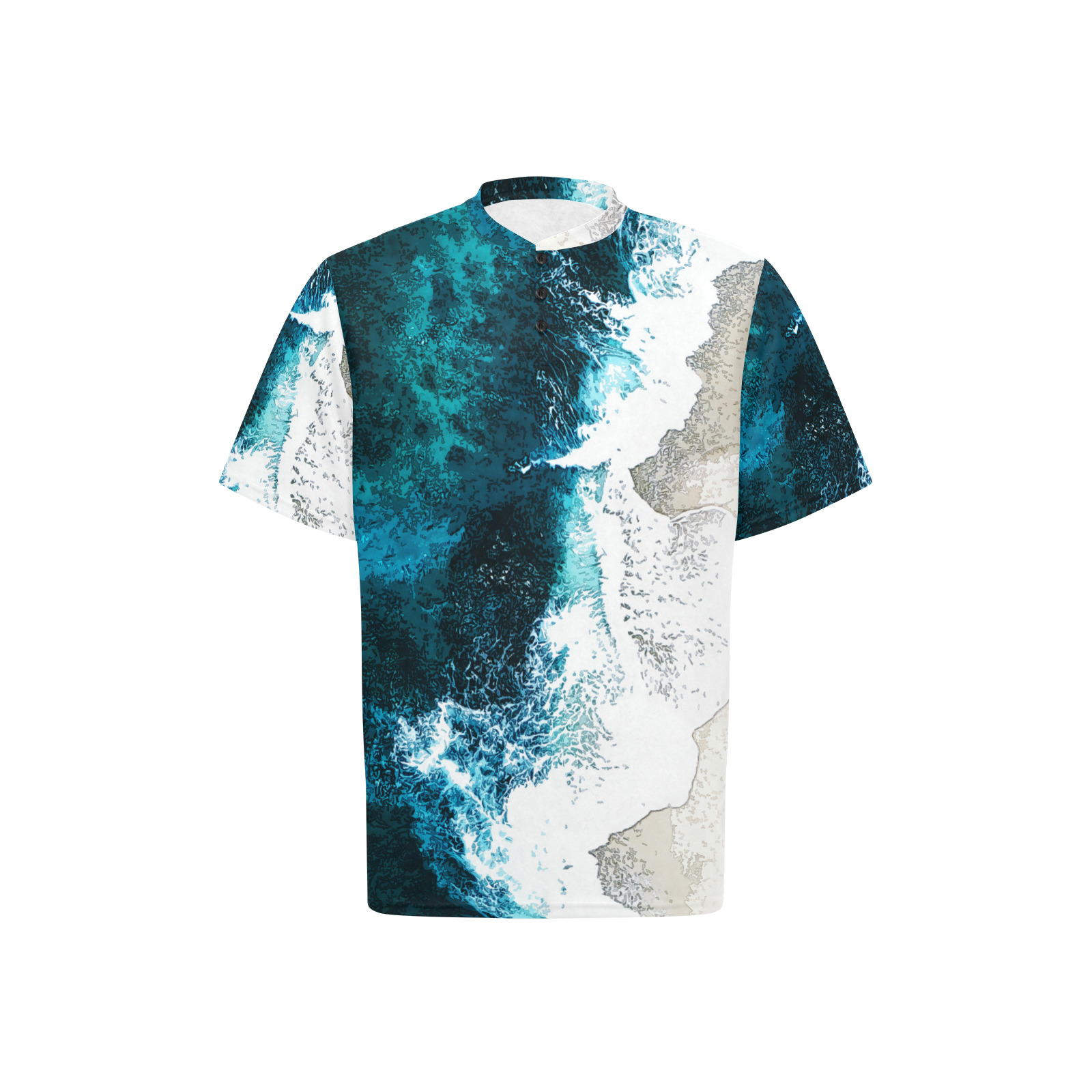 Ocean And Beach Men's Henley T-Shirt (Model T75)