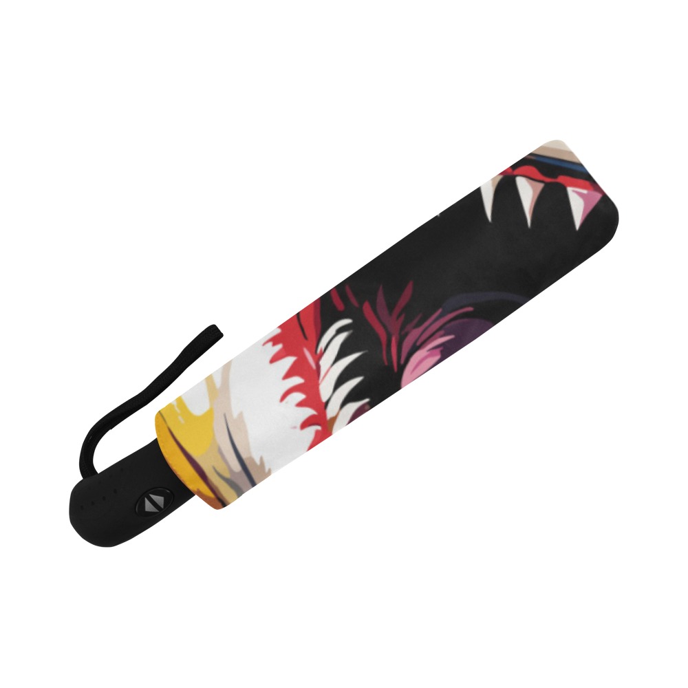 Cool shark with open mouth. Colorful fantasy art Auto-Foldable Umbrella (Model U04)