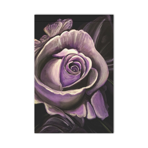 Purple Rose Garden Flag 12‘’x18‘’(Twin Sides)
