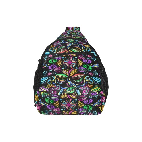 Whimsical Blooms All Over Print Chest Bag (Model 1719)
