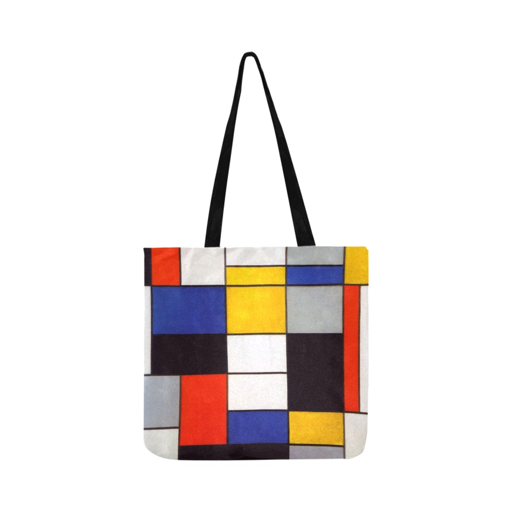 Composition A by Piet Mondrian Reusable Shopping Bag Model 1660 (Two sides)
