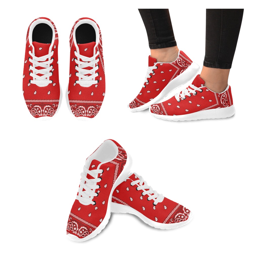 Red Bandana Women’s Running Shoes (Model 020)