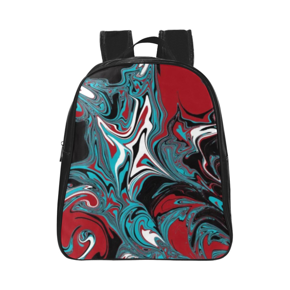 Dark Wave of Colors School Backpack (Model 1601)(Small)