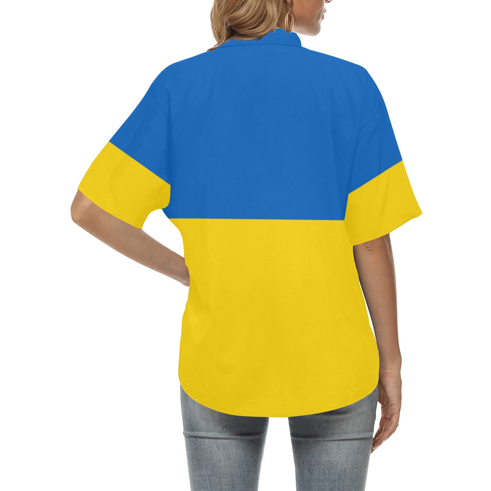UKRAINE All Over Print Hawaiian Shirt for Women (Model T58)