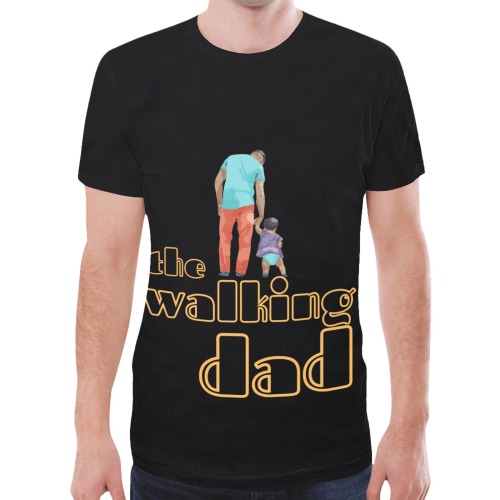 walking dad New All Over Print T-shirt for Men (Model T45)