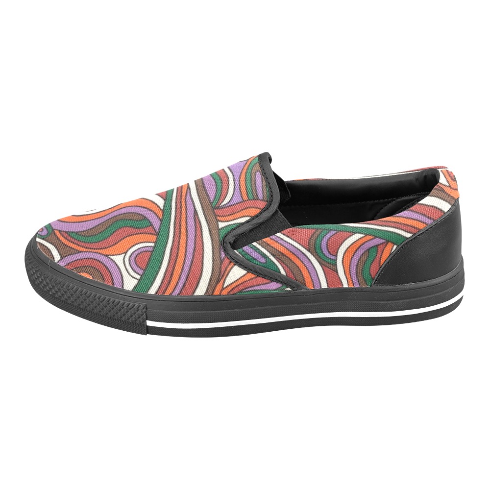 Vulnerable Black Women's Slip-on Canvas Shoes (Model 019)