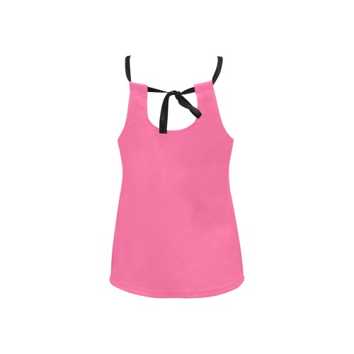 color French pink Loose Fit Halter Neck Top (Model T68)