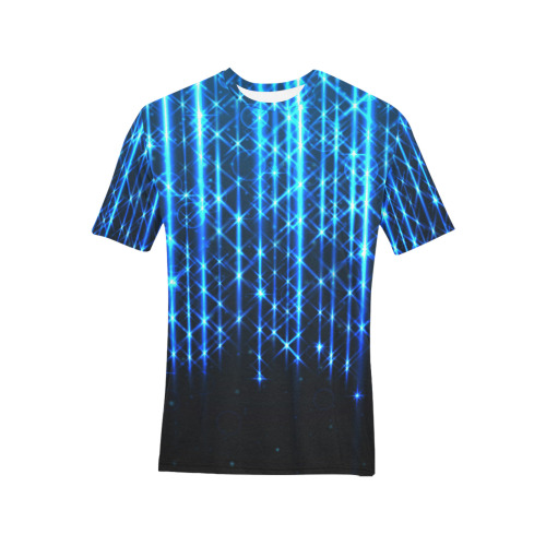 Celebratory background with bright neon stripes of light for christmas design_713731378.jpg Men's All Over Print T-Shirt (Random Design Neck) (Model T63)