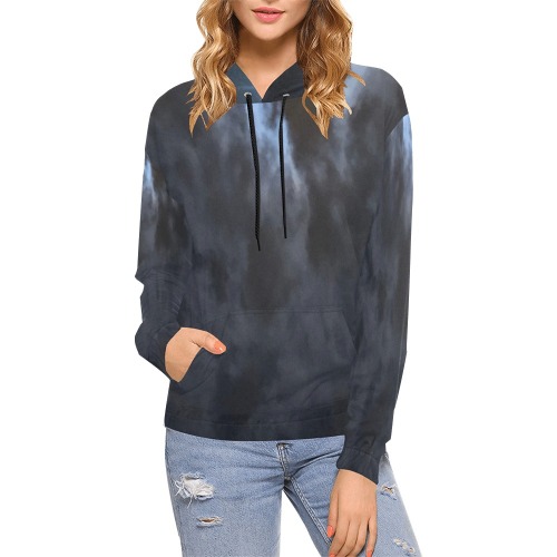 Mystic Moon Collection All Over Print Hoodie for Women (USA Size) (Model H13)
