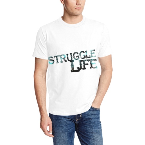 Struggle Life Men's All Over Print T-Shirt (Random Design Neck) (Model T63)