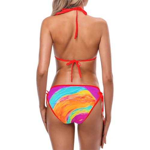 Pink Fish Collection Custom Bikini Swimsuit (Model S01)