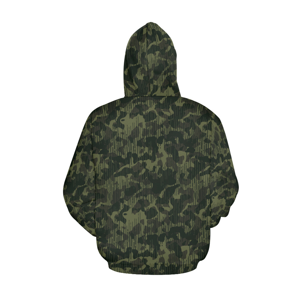 Basic Dusty Nightmare Forest Modern Camouflage All Over Print Hoodie for Women (USA Size) (Model H13)