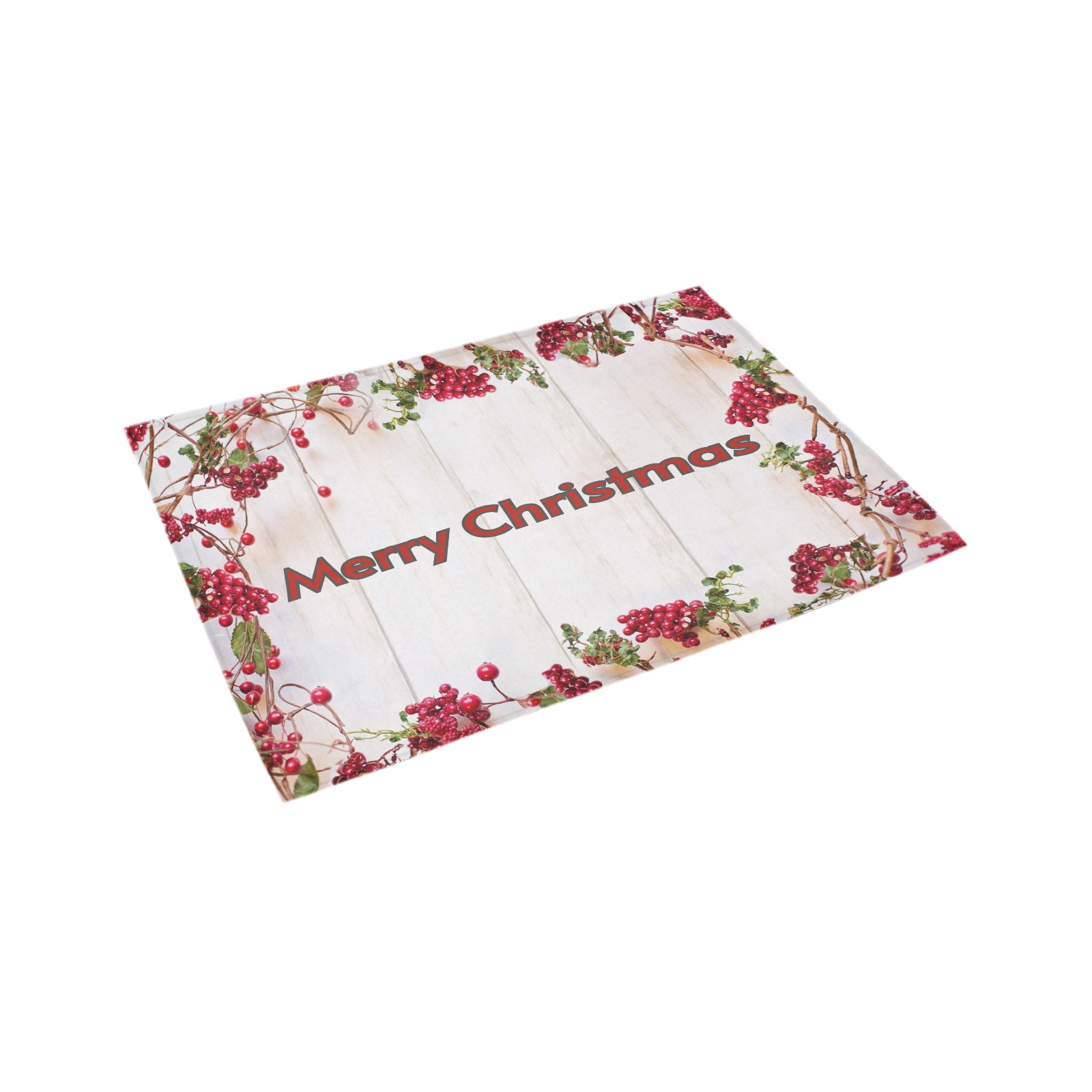 Welcome Christmas Azalea Doormat 24" x 16" (Sponge Material)