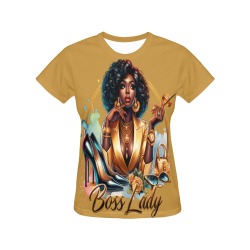 Boss Lady 11 All Over Print T-Shirt for Women (USA Size) (Model T40)