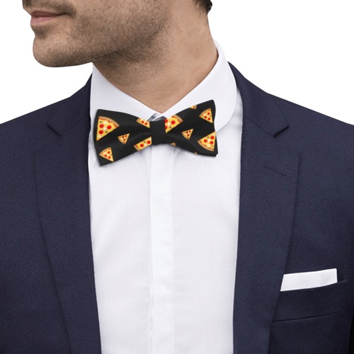 Cool and fun pizza slices pattern suit accessory Custom Bow Tie