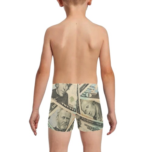 US PAPER CURRENCY Little Boys' Swimming Trunks (Model L57)