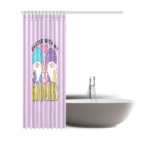 Easter With My Gnomies Shower Curtain 72"x84"