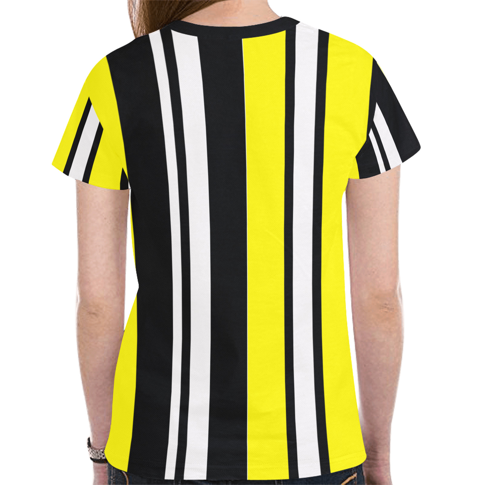 by stripes New All Over Print T-shirt for Women (Model T45)