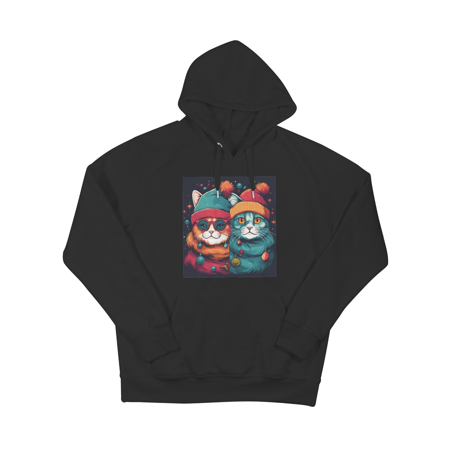 Christmas cats hoodie v1 Women's Oceanus Hoodie Sweatshirt (Model H03)