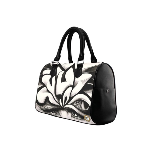 Black and white Abstract graffiti style Boston Handbag (Model 1621)