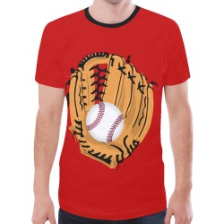 Baseball and Glove New All Over Print T-shirt for Men (Model T45)