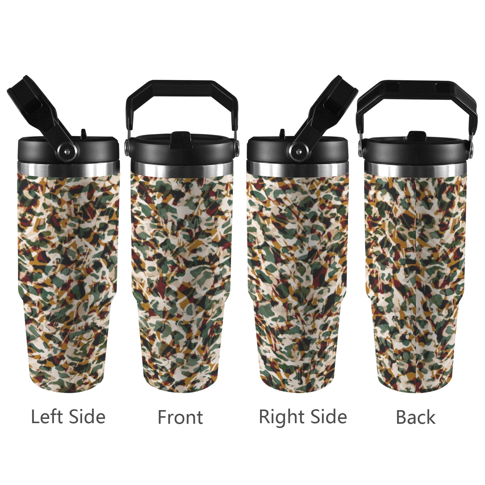 007-WILD SKIN ANIMAL-FDE 30oz Tumbler with Top Handle