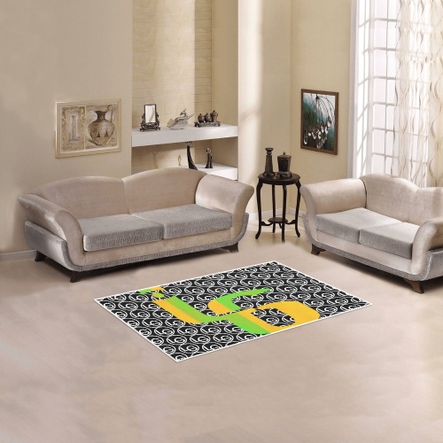 Green & Yellow Area Rug 2'7"x 1'8‘’