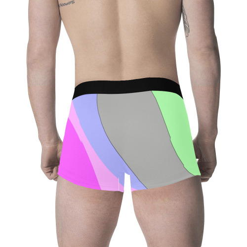 Abstract 703 - Retro Groovy Pink And Green Men's All Over Print Boxer Briefs (Model L34)
