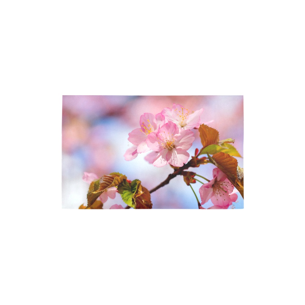 Beauty, love, wisdom of sakura cherry flowers. Bath Rug 20''x 32''