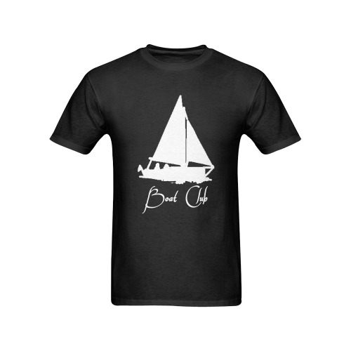 Boat Club Cruise black tee Men's T-Shirt in USA Size (Front Printing Only)