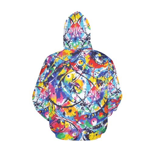 Chic abstract tie-dye art. Cool colors and lines. All Over Print Hoodie for Men (USA Size) (Model H13)