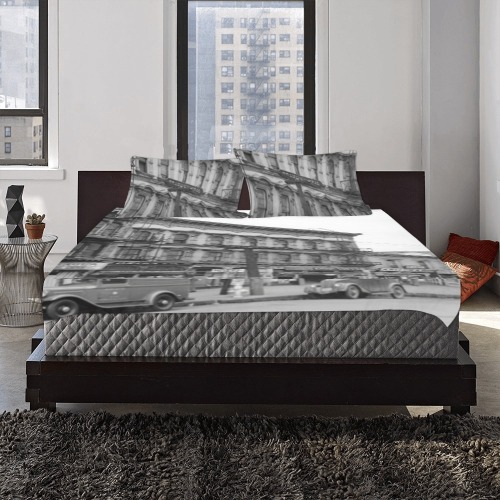 East side of Main Street Los Angeles. 1930s 3-Piece Bedding Set