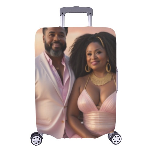Pink Love Travel Luggage Cover/Large 26"-28"