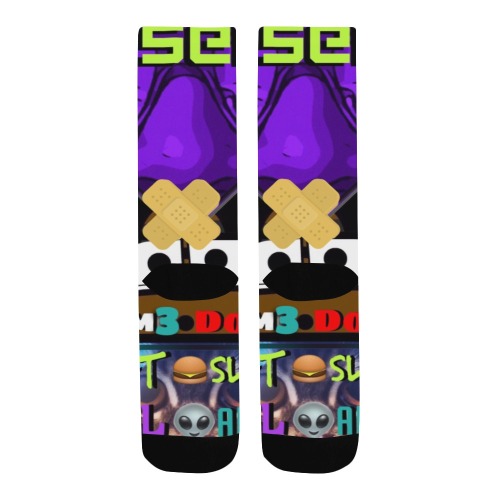 esk aliens sox Men's Custom Socks