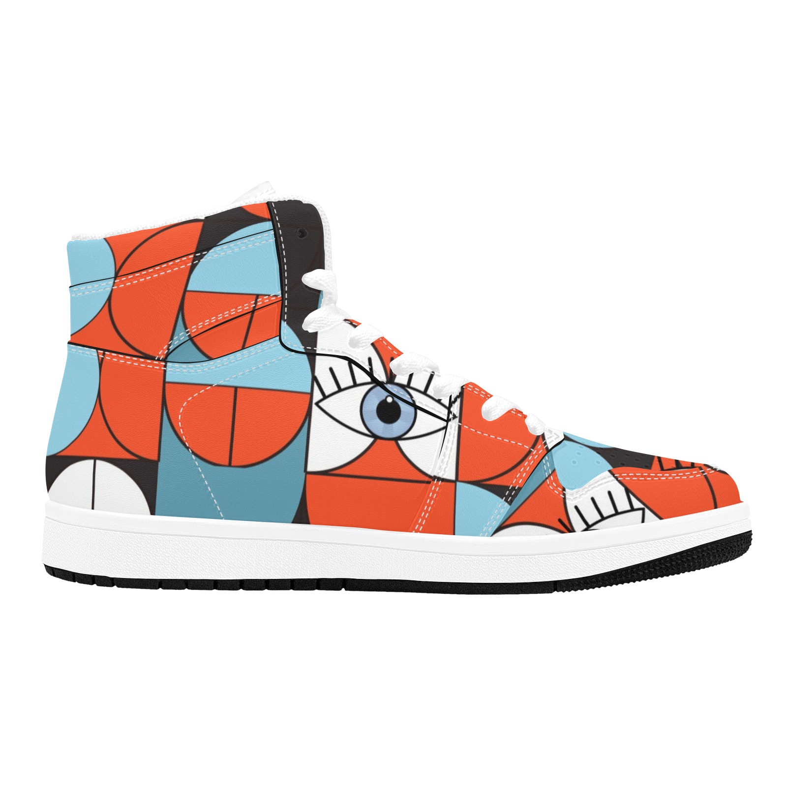 Bauhaus Eyes Men's High Top Sneakers (Model 20042)