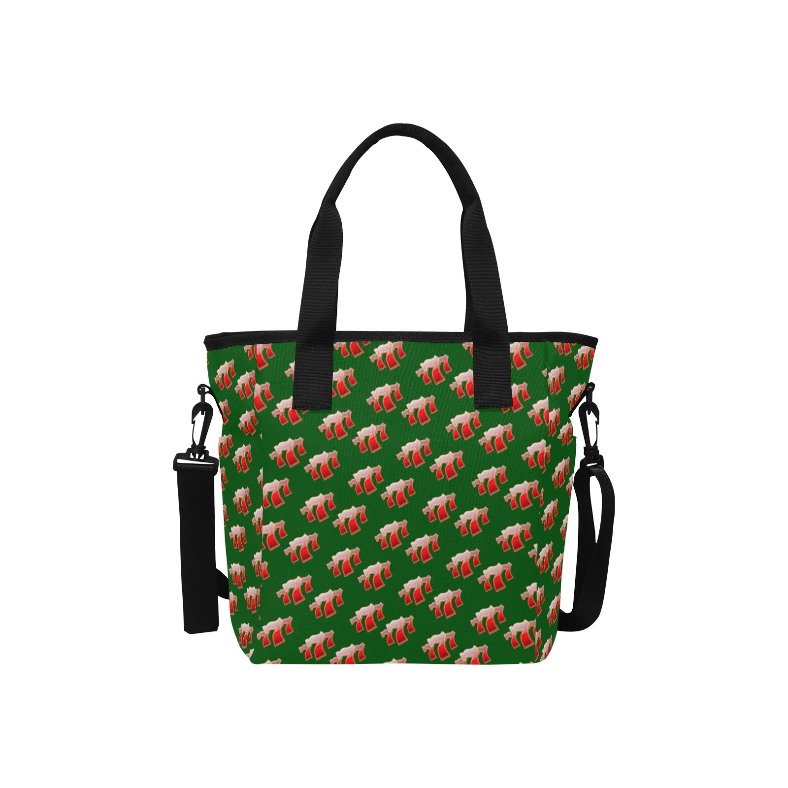 Las Vegas Sevens 777 / Green Insulated Tote Bag with Shoulder Strap (Model 1724)