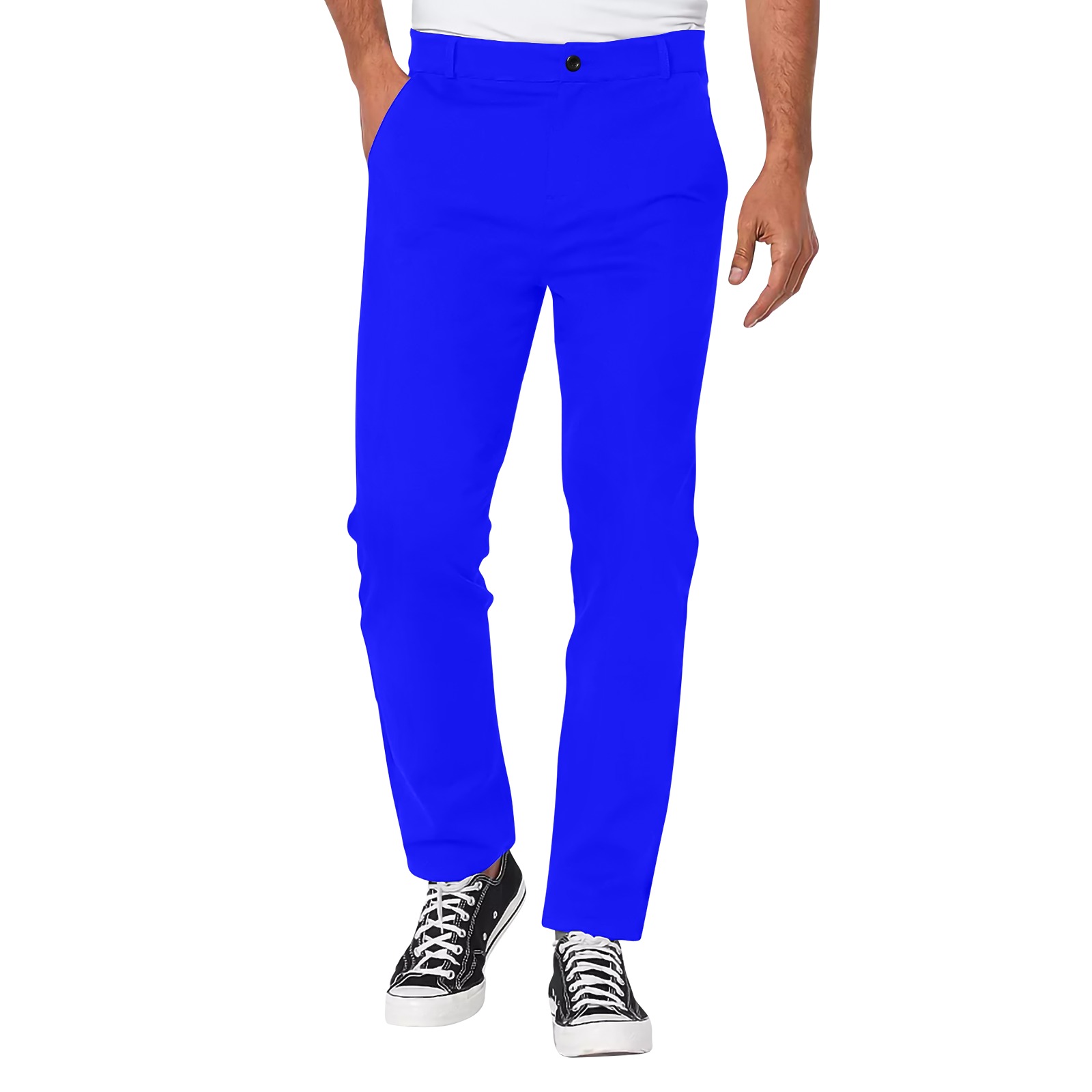 the perfect blue Men's All Over Print Casual Trousers (Model L68)