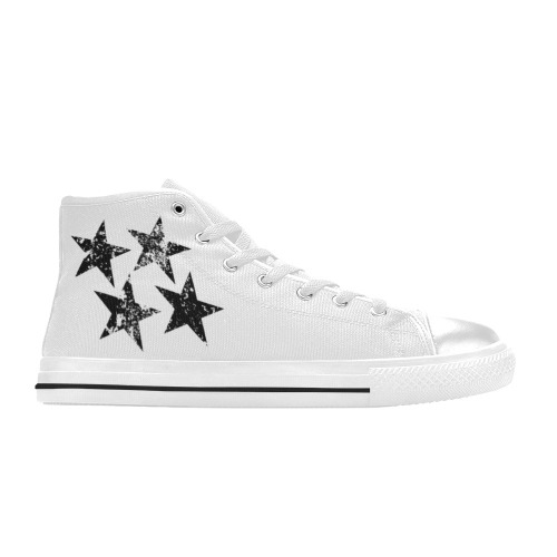 stars Women's Classic High Top Canvas Shoes (Model 017)