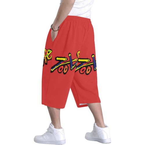 ZL.LOGO.RED Men's All Over Print Baggy Shorts (Model L37)