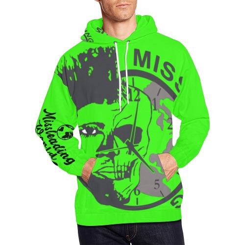 Missleading head black0 (1) All Over Print Hoodie for Men (USA Size) (Model H13)