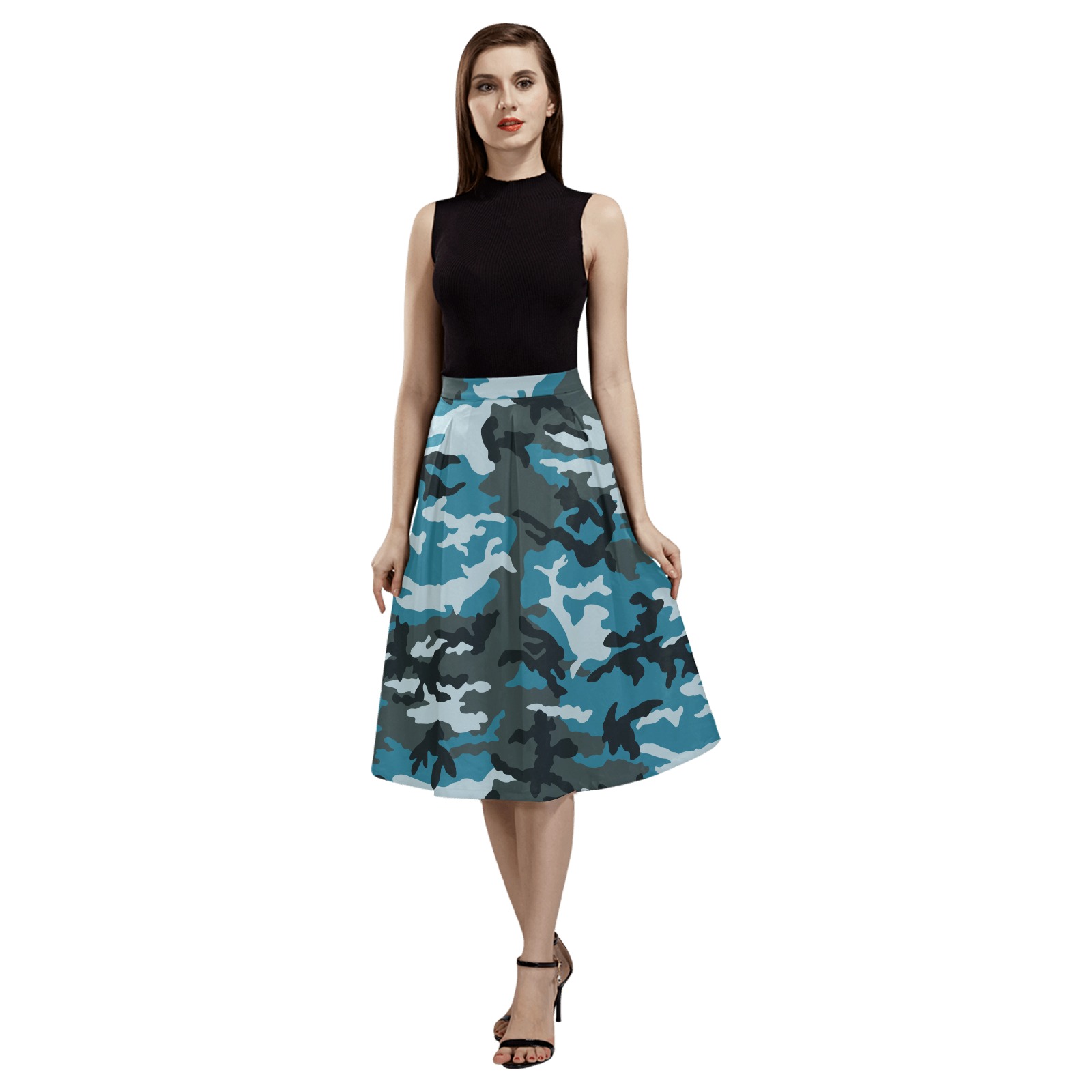 Metro-city-ERDL Mnemosyne Women's Crepe Skirt (Model D16)