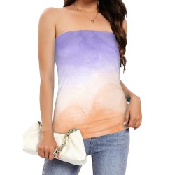Summer brushstrokes DS6 Women's Long Tube Top (Model T84)