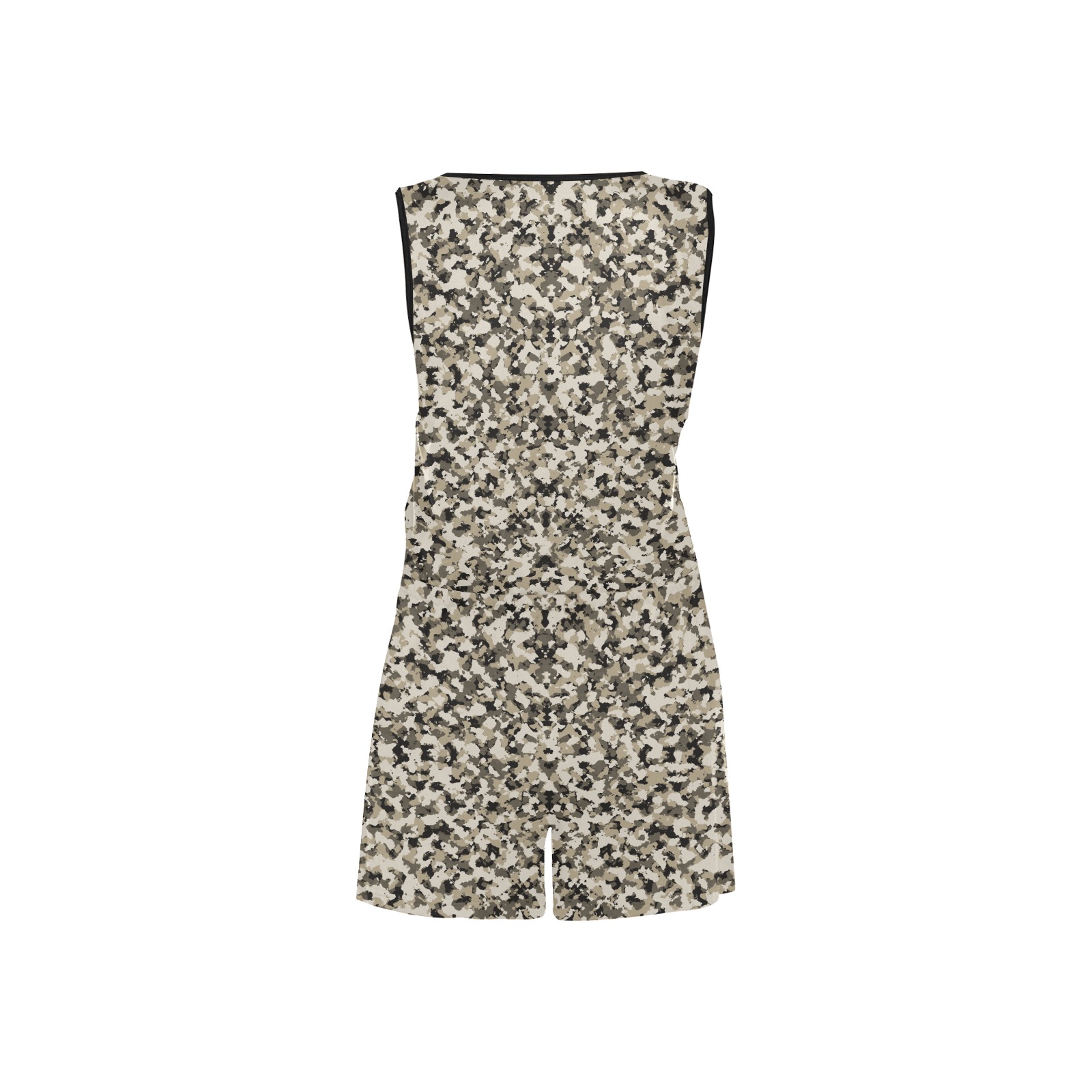 Sand camo All Over Print Short Jumpsuit