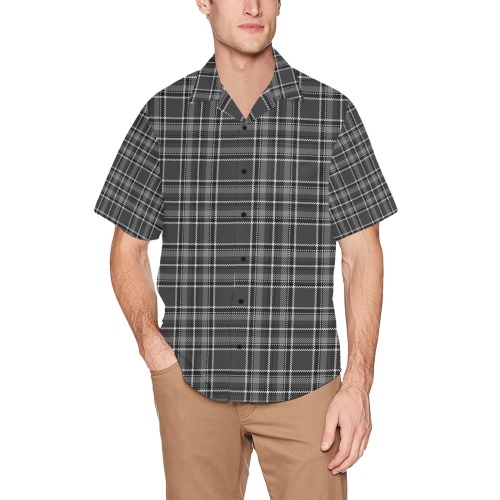 checks (39) Hawaiian Shirt with Chest Pocket (Model T58)