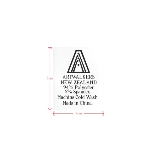 Hoodie Tag Artwalkers Logo for Women's Hoodies (4cm X 5cm)