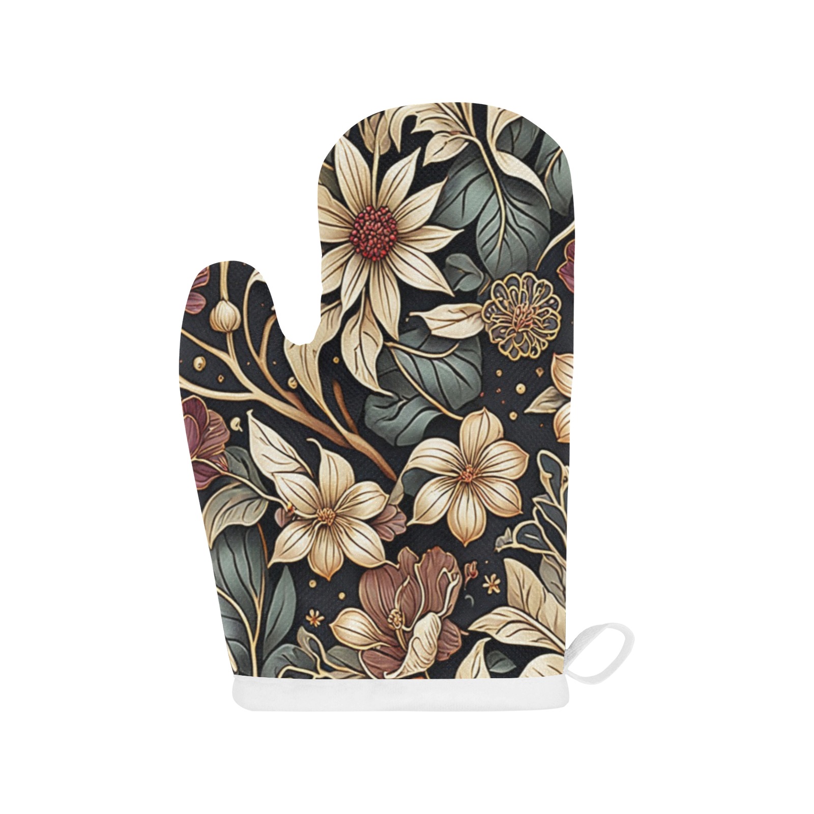 Fabulous Florals 6 Linen Oven Mitt (One Piece)