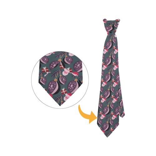 Christmas design Custom Peekaboo Tie with Hidden Picture