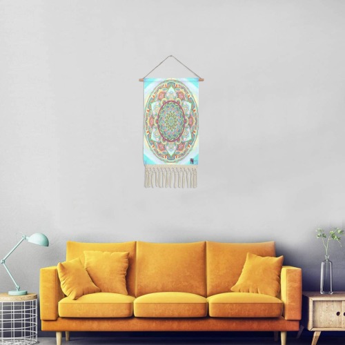 indian mandala Linen Hanging Poster