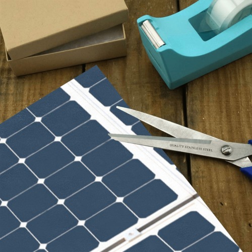 Solar Technology Power Panel Image Sun Energy Gift Wrapping Paper 58"x 23" (3 Rolls)